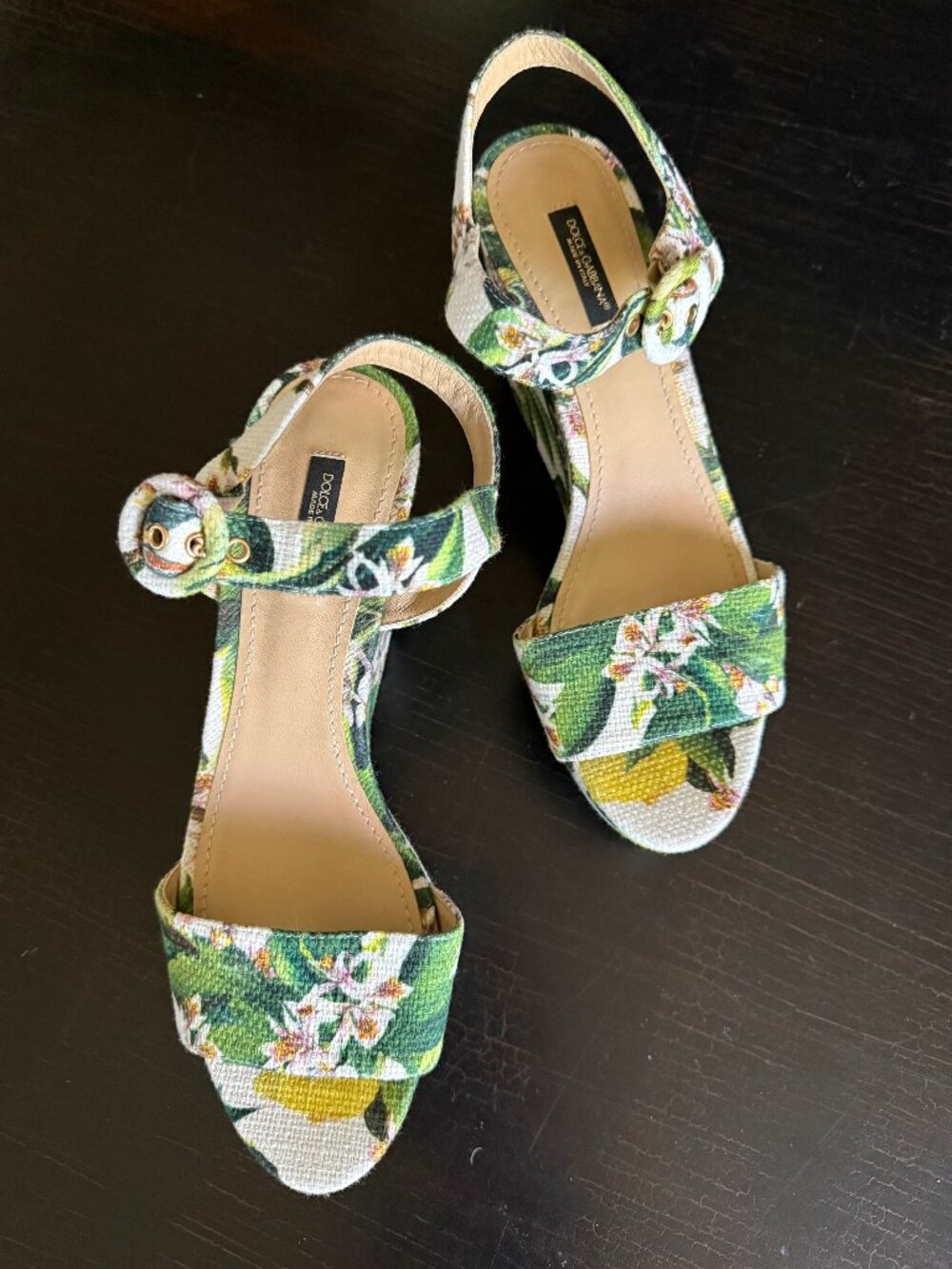Dolce & Gabbana floral platform sandals